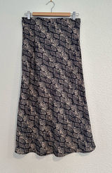urban outfitters tan black snakeskin print midi skirt Photo 0