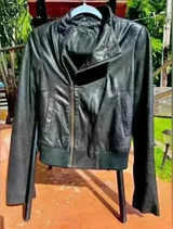 Joe’s Jeans Leather Jacket Medium‎ Goth Emo Punk Moto Festival Concert Photo 0
