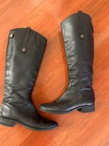 Sam Edelman Black Tall Leather Riding Boots - Womens 8M Photo 0