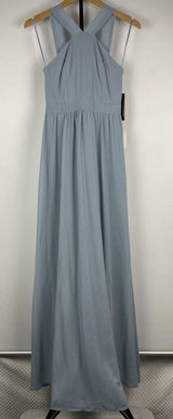 Lulu’s Light Blue Air of Romance Halter Neckline Maxi‎ Flowy Dress Size XS Photo 0
