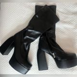Black Platform Ankle Boots Size 8 Photo 0