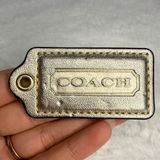 2" COACH Gold Fob Bag Charm Hang tag Hangtag Photo 0
