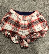 Aerie Pajama Shorts Plaid red and white small Photo 0