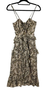 Bardot NWT Animal Print Strappy Layered‎ Dress Tiered Ruffle Women’s Size 4/XS Photo 0