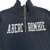 VTG Abercrombie & Fitch Womens Sherpa Lined Quarter Zip Sweatshirt M Photo 0