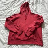 VTG Y2K Nike Womens Size Large Top Sweatshirt Hoodie Red Drawstring Pockets 90s Photo 0