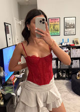 Urban Outfitters Red Corset Top Photo 0