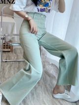 🌼ZARA🌼 Mint Green Marine High Waist Straight Jeans, Size 2 Photo 0