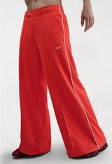 Nike Sportswear Mid-Rise Wide Leg Track Pants Picante Red Orange Women XL Baggy Photo 0