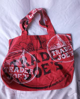 Vintage Retro Trader Joe's Wind and Cheese Red Tote Bag Excellent Condition Photo 0