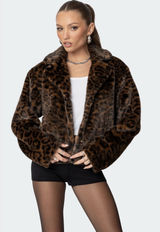 Edikted Leopard Print Jacket Photo 0