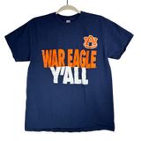 Auburn Tigers War Eagle Y'all Womens Navy‎ Blue Graphic T-Shirt Gildan Medium M Photo 0