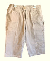 Cato Capri Pants Women 14 Tan Cotton Twill Front Patch Pocket Cropped Photo 0