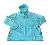 Nike Womens Large Teal Dri Fit Thermal Training Tape Hoodie Workout Winter Photo 0