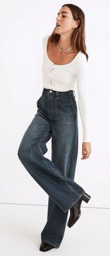 Madewell Superwide-Leg Jeans in Elinwood Wash Photo 0
