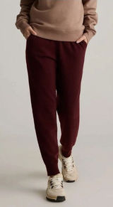Quince Burgundy 100% Mongolian Cashmere Jogger Sweatpants Women Medium NWT Photo 0