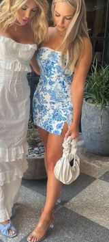 that’s so fetch blue floral mini dress Photo 0