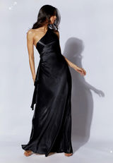 Black Satin Dress Hello Molly Photo 0