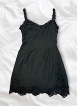 Superdown Black Lace Trim Mini Dress Size XS NWT Photo 0