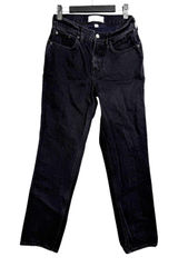 Abercrombie & Fitch Curve Love The '90s Straight Mid Rise Black Jeans 25 Short Photo 0