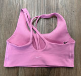 Nike‎ One Dri-FIT Pink Strappy Back Sports Bra Medium Scoop Neck Activewear Photo 0