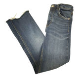 Zara Woman Medium Wash Crop Flare Raw Hem Jeans Size 2 /‎ 24 Photo 0