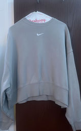 Tan Cropped Nike Sweatshirt Photo 0