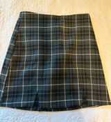 Gianni Bini (GB) Green Plaid Skirt Photo 0