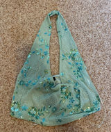 Green beaded halter top Photo 0