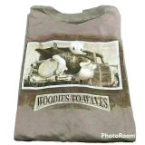 *New* Donald Duck Woodies to Waves ‎ Light Brown T-shirt Sz L Photo 0