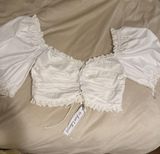 For Love & Lemons Top Crop White Photo 0