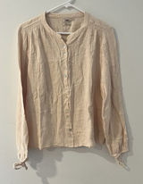 Faherty Everleigh Dream 100% Organic Cotton Gauze Shirt Top‎ Cream Women Size M Photo 0
