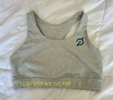 Peloton Womens Small‎ Heathered Strappy Sports Bra Gray Blue No Pads Yoga Photo 0