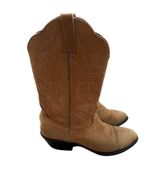 Roadwolf Sz 7M Tan Western Roper Cowboy Boots Leather Western Embroidered Photo 0