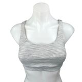 Lululemon Gray Strappy Cross Back Sleeveless Yoga Athletic Sports Bra Crop Top 2 Photo 0