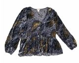Sundance Silk Blend Velvet Boho Style Long Sleeves Top Size Small Photo 0