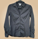 H&M Button-Up Shirt | Black, 8 Photo 0