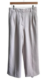 Wilfred Aritzia The Effortless Pant Cropped Beige Pleated Trousers Size 8 Photo 0