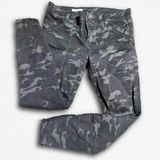 KUT from the Kloth Ankle Skinny Camo Pants Grey Size 6 Utility Zipper Hem Photo 0