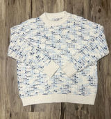 Grey Bandit Oversized Speckled Crewneck Sweater in Winter Wonderland Photo 0