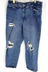Old Navy O.G. Loose High Rise Distressed Jeans Size 14 Photo 0