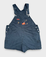 Vintage Winnie the Pooh Tigger Denim Shortalls Womens 26W/28W Disney Embroidered Photo 0