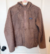 Patagonia Womens Los Gatos 1/4 Zip Up Hoodie Medium Granola Outdoors Brown Photo 0