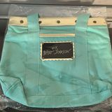 NWT Betsey Johnson XOX Shoulder Purse Teal And Gold Never Out The Bag Photo 0