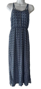 Anthropologie Skies Are Blue Size XS Maxi Printed Dress Coastal‎ Cowgirl Boho Photo 0