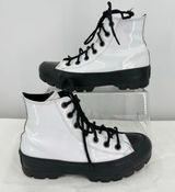 Converse All Star Chuck Taylor Lugged High Top Sneakers White Patent Leather 6 Photo 0