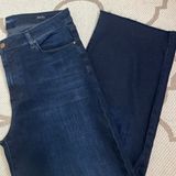 Fidelity Denim Malibu High wide crop raw hem Venetian Blue Jeans, size 31 Photo 0