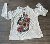 Disney Women's‎ "Ohana Means Family" Gary peek a boo shoulder tee size Large Photo 0