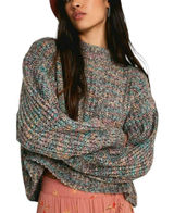 Urban Outfitters Casey Mock Neck Sweater S Multicolor Marled Relaxed Cozy Chic Photo 0