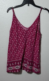 Abercrombie & Fitch‎ Women Boho Floral Red Print Tank top Blouse XS Photo 0